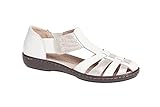 Victoria Schwarzer Damen Schuhe Bequeme Freizeitschuhe Sandalen Slipper Römersandalen mit herausnehmbarem Fußbett Weiss 37