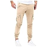 tohole Männer Hosen Slim Fit Casual Jogger Sporthose Freizeithose Cargo Chino Jeans Hose Männer Jogging Hose Jogger Streetwear Sporthose Modell Jeans-Hose Jogg