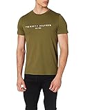 Tommy Hilfiger Herren Tommy Logo Tee T-Shirt, Putting Green, XL