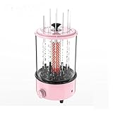 YWSZJ Elektrischer Ofenautomatischer Rotationsspindel rauchloser Grill-Griffbecher BBQ Kebab-Maschine (Color : Pink)