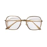 WWWL Lesebrille, Koreanische Version Ins Retro-Gläser, großes Gesicht for Shows dünn, flachspiegel for Mode, Gläser for alle Spiele von Frauen (Color : W-1, Size : +3.5)