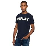 Replay Herren M3594 .000.2660 T-Shirt, Blau (Midnight Blue. 576), L