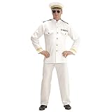 Widmann 11009636 Kostüm Marine Kapitän, Herren, Weiß, XXL