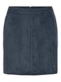 VERO MODA Damen Vmdonnadina Fauxsuede Short Skirt Ganoos Rock, Ombre Blue, L EU