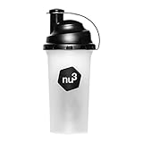 Shaker - Für Eiweiß/Protein Shakes und andere Drinks - 700ml Trinkflasche mit cleverem Sieb für klumpenfreies mixen - Blender & Bottle mit festen Dreh Klappverschluss - Spülmaschinengeeignet - von nu3