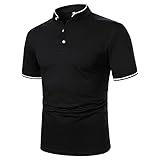 CXDS Herren Hemden Herren-Hemd Slim-Fit Herrenhemden Kurzarm-Hemden Männer Freizeit-Hemd Business S-6XL Poloshirt XXL