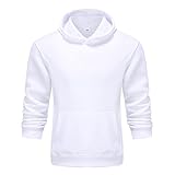 PANBOB Hoodie Herren Langarm Einfarbig Klassisch Pullovers Herren Frühling Herbst Outdoor Fitness Workout Sweatshirt Herren Einfachheit Mode Lässig Jugend Kapuzenp