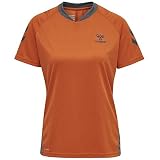 HUMMEL Womens HUMMEL ACTION JERSEY S/S WOMAN Sweatshirt, Fiesta/Turbulence, L