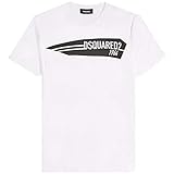 Dsquared 2 DSquared2 1964 Gedrucktes Logo T-Shirt, weiß, XXL