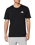 adidas Herren Essentials Embroidered Small Logo T-Shirt, Black, M
