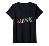 Damen Evolution Handball Handball Handball Handball Player T-Shirt mit V