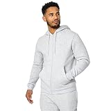 Everlast Herren Zip Reißverschluss Kapuzenjacke Grau Meliert UK M
