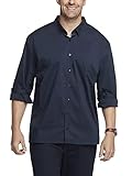 Van Heusen Herren Big and Tall Stain Shield Never Tuck Stretch Shirt Hemd mit Button-Down-Kragen, Black Iris Solid, 4X-Groß