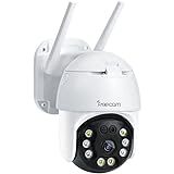 1080P Überwachungskamera Aussen WLAN Dome Kamera PTZ Security Outdoor mit Mensch Bewegungsmelder,Manuelles Tracking,HD Nachtsicht, Schreiüberwachung,2-Wege-Audio,Works with Alexa,CW225