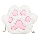 SoeHong Schultertaschen, Frauen Plüschkette Cartoon Stern Bär Pfote Kleine Crossbody Tasche S