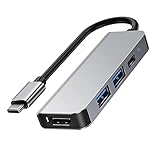 USB C Hub 4 in 1 mit Type C, USB Hub 3.0, 4K HDMI, USB 2.0 Hub, 87W PD, USB C Adapter mit 13.5cm Kable Datenhub Hub 5Gbps für MacBook/Pro/Air, Huawei, XiaoMi, Samsung