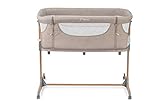 MOMI SMART Bed 4-in-1 Multifunktionsbett und Laufstall, für Kinder bis 15 kg Körpergewicht, B55 x L95 cm, 5-stufig höhenverstellbar, mit Matratze, Befestigungsgurten, Moskitonetz und R