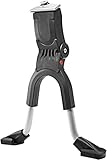 Hebie Unisex – Erwachsene Zweibeinständer-2260364100 Zweibeinständer, schwarz/Silber, Einheitsgröß