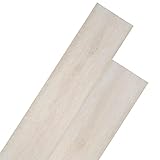 vidaXL PVC Laminat Dielen 5,26m² 2mm Eiche Weiß Vinylboden Bodenbelag Fußb