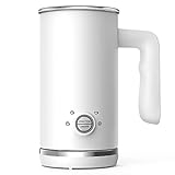 Elemore Home Milchaufschäumer, 4 in 1 Automatischer Milchschäumer und Dampfgarer, 300ml Kalt-Heiß-Milchaufschäumer & Wärmer für Latte Cappuccino, Mode Weiß