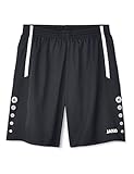 JAKO Herren Fußball Sporthose Turin, Schwarz/Weiß, L, 4462