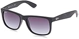 Ray Ban Unisex Sonnenbrille RB4165 Schwarz (Gestell: Schwarz, Gläser: Grau Gradient 601/8G), 54