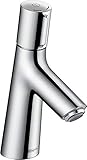 hansgrohe Wasserhahn Talis Select S (Armatur mit Auslauf Höhe 80mm und Zugstangen-Ablaufgarnitur) C