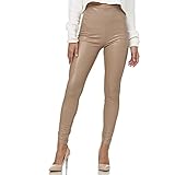 Gloop Damen Kunstleder Leggings High Waist Leggings Hose Strumpfhosen Treggins Leggins Kunstleder Leggings Leder Look hü
