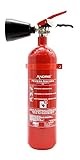 Feuerlöscher 2 kg CO2 Kohlendioxid EDV geeignet, EN 3 inkl. ANDRIS® Prüfnachweis mit Jahresmarke & ANDRIS® ISO-Symbolschild F