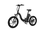 20 Zoll Klappbares E-Bike, Elektrofahrrad E Bike Klapprad Fahrrad Elektro Klapprad Cityräder Faltbares Pedelec, 10Ah Batterie, Shimano 7 Gang-Schaltung Elektro Faltfahrrad für Erwachsene Herren D