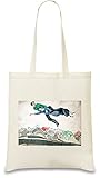 Tote bags Marc Chagall - Over the Town Painting Custom Printed 100% Soft Cotton| Natural Color & Eco-Friendly| Unique, Re-Usable & Stylish Handbag For Every Day Use| Custom Shoulder Bags By