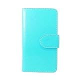 DQG Hülle für Wiko Power U20, Schutzhülle Tasche PU Leder mit Kreditkarten Geldfächern Schale und Weiche Case Handyhülle Standfunktion Cover für (6.82') - B