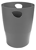 Exacompta 45307D ECOBIN Papierkorb 15 Liter mit Griffen. Eleganter und robuster Papierkorb und Mülleimer im modernen Design mausg