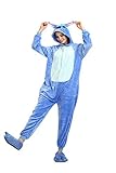 Kauson Unisex Einhorn Pyjamas Onesie Karton Animal Cosplay Fasching Kostüm Warm Gefüttert Body Overall Tier Nachtwäsche Kigurumi Karneval Halloween Weihnachten Xmas Pyjamas Sleepw