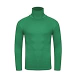 Modaworld Herren Longsleeve Rollkragenpullover Regular Fit Langarmshirts Rollkragen Pullover Baumwolle Sweatshirt Unterzieh Elastisch Einfarbig Herren Bluse Top