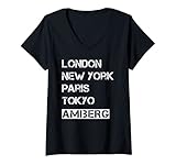 Damen Meine Stadt! Geburtsort & Heimatliebe Amberg T-Shirt mit V