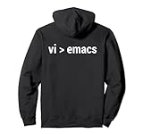 VI greater than emacs Code Editor Flame War, weißes Design Pullover H