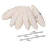 LORELO 6 Stück Sepiaschalen Vögel Kauen Spielzeug Papageien Kauspielzeug Tintenfische Sepia Knochen mit 3 Stück Metallhalter für Schildkröten Vögel Schnecken,11-13