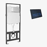 MEWATEC Vorwandelement SlimFix mit Betätigungsplatte LED schwarz (SF118)