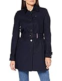 Tommy Hilfiger Damen Trenchcoat Mantel HERITAGE SINGLE BREASTED TRENCH-WW0WW24966, Blau (Midnight 403), XS (Herstellergröße: XS)