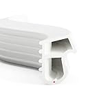 DIWARO® Stahlzargen-Dichtung SZ090 | weiß, braun oder grau | 5 lfm für Haus- und Innentüren. Zum Schallschutz und abdichten der Tür. Bestehend aus TPE (Thermoplastischen Elastomer) (weiß)