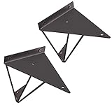 2 Stück Haarnadel-Regalträger,Elegante und Dekorative Regalhalterung,DIY-Wandhalterungen,Moderne Bücherregal-Regalhalter aus Eisen,Erhältlich in Schwarz und Weiß (10cm/3.9in,Black)
