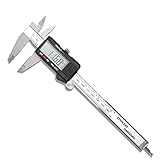 Grevosea Messschieber Digital, Edelstahl Schieblehre Messwerkzeuge Anzeige in Millimeter und Inch, 150 mm, Messschieber mit LCD Display für Haushalt und Industrie Messung