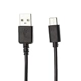 Kingfisher Datenkabel/ Sync-Kabel und Ladegerät, USB-Anschluss, 22 AWG, für Huawei P9 EVA-L09, EVA-L19, EVA-L29, Schwarz, 90