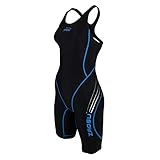 ZAOSU Wettkampf-Schwimmanzug Z-Black - Badeanzug für Mädchen und Damen, Farbe:schwarz/blau, Größe:164