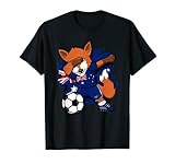 Dabbing Fox Australia Fußballfans Trikot Australischer Fußball T-S