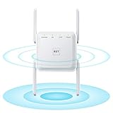 WLAN Verstärker WLAN Repeater für Steckdose (867MBit/s 5GHz + 300MBit/s 2,4GHz) WiFi Repeater AC1200 mit Repeater Modus/Access Point/LAN-Port Funktion (C,Weiß)