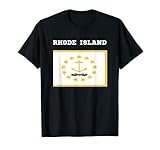 Rhode Island T-Shirt Flagge Souvenir Geschenk USA T-S