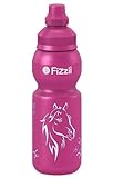Fizzii Kinder- und Freizeittrinkflasche 330 ml (auslaufsicher bei Kohlensäure, schadstofffrei, spülmaschinenfest, Motiv: Mini Pferd)