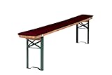 TexDeko Bierbank-Auflage (Einzeln) ↨ 2cm für Bierzeltgarnitur gepolsterte Bankauflage mit RV - zum selber aufziehen 220cm Bordeaux